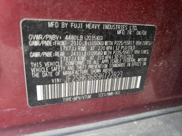 Photo 10 from auction – 2009 SUBARU FORESTER 2 with VIN JF2SH63689H722823