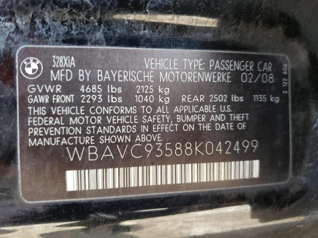 Photo 10 from auction – 2008 BMW 328 XI with VIN WBAVC93588K042499