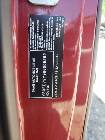 Photo 10 from auction – 2006 SAAB 9-3 with VIN YS3FD79Y966005292