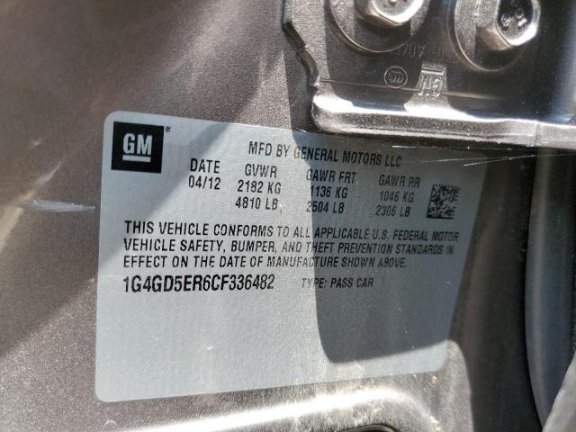Photo 10 from auction – 2012 BUICK LACROSSE P with VIN 1G4GD5ER6CF336482