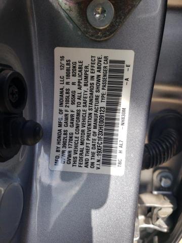 Photo 10 from auction – 2017 HONDA CIVIC EX with VIN 19XFC1F3XHE009123