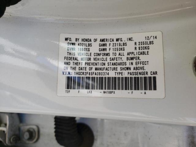 Photo 10 from auction – 2015 HONDA ACCORD EXL with VIN 1HGCR2F85FA090374