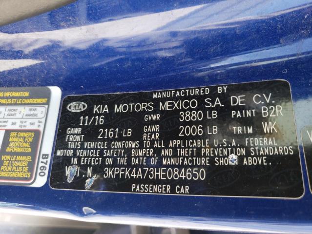 Photo 10 from auction – 2017 KIA FORTE LX with VIN 3KPFK4A73HE084650