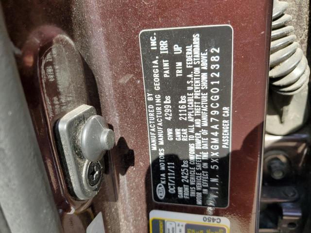 Photo 10 from auction – 2012 KIA OPTIMA LX with VIN 5XXGM4A79CG012382