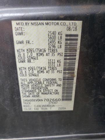 Photo 10 from auction – 2019 NISSAN FRONTIER S with VIN 1N6AD0EV0KN702660