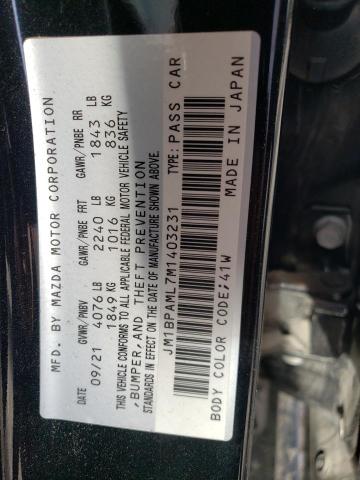 Photo 10 from auction – 2021 MAZDA 3 PREMIUM with VIN JM1BPAML7M1403231
