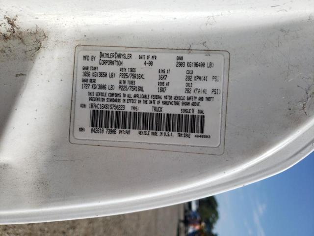 Photo 10 from auction – 2001 DODGE RAM 1500 with VIN 1B7HC16X61S750223