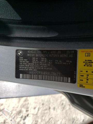 Photo 10 from auction – 2009 BMW X3 XDRIVE3 with VIN WBXPC93489WJ28623