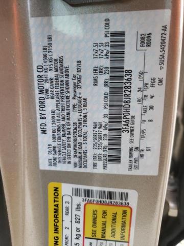 Photo 10 from auction – 2018 FORD FUSION SE with VIN 3FA6P0HD8JR283638