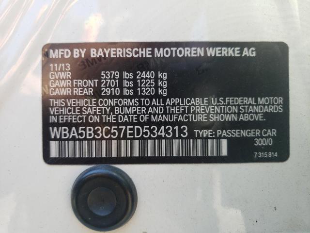 Photo 10 from auction – 2014 BMW 535 XI with VIN WBA5B3C57ED534313