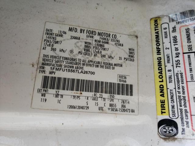 Photo 10 from auction – 2007 FORD EXPEDITION with VIN 1FMFU15567LA26700