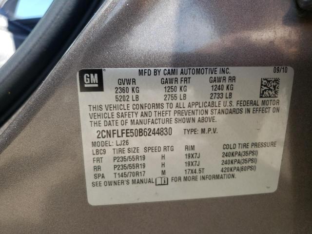 Photo 10 from auction – 2011 CHEVROLET EQUINOX LT with VIN 2CNFLFE50B6244830