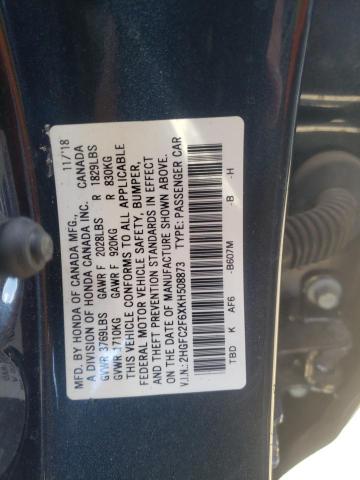Photo 10 from auction – 2019 HONDA CIVIC LX with VIN 2HGFC2F6XKH508873