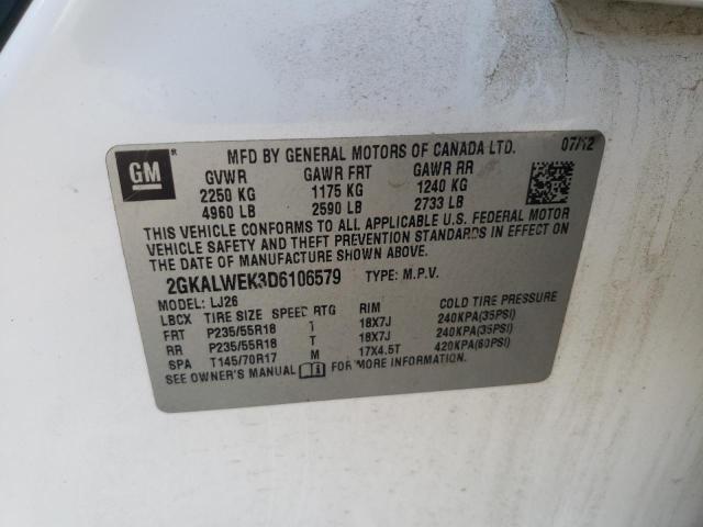 Photo 10 from auction – 2013 GMC TERRAIN SL with VIN 2GKALWEK3D6106579