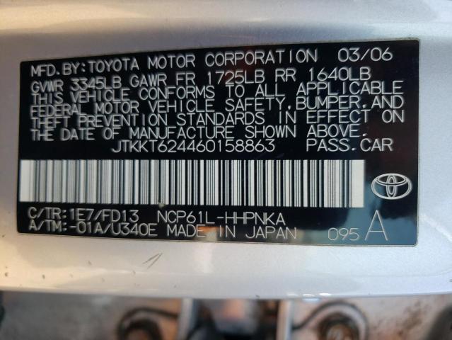 Photo 10 from auction – 2006 TOYOTA SCION XA with VIN JTKKT624460158863