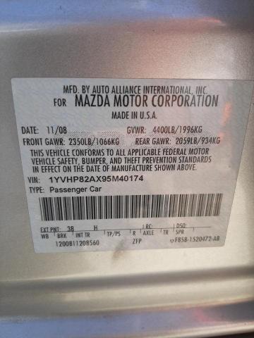 Photo 10 from auction – 2009 MAZDA 6 I with VIN 1YVHP82AX95M40174