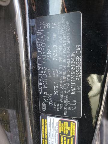 Photo 10 from auction – 2006 KIA AMANTI with VIN KNALD124965109136
