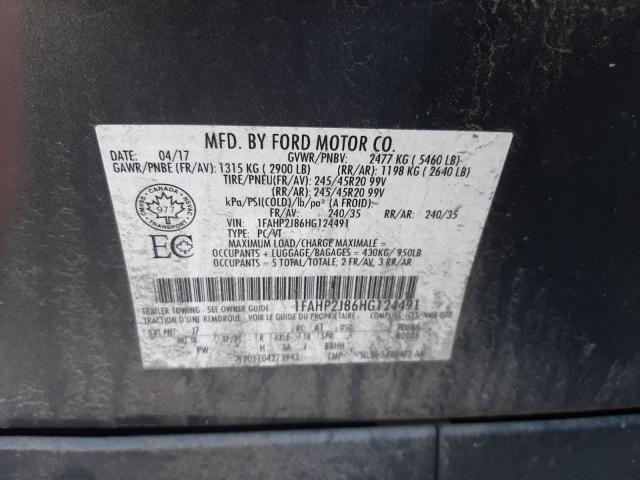 Photo 10 from auction – 2017 FORD TAURUS LIM with VIN 1FAHP2J86HG124491