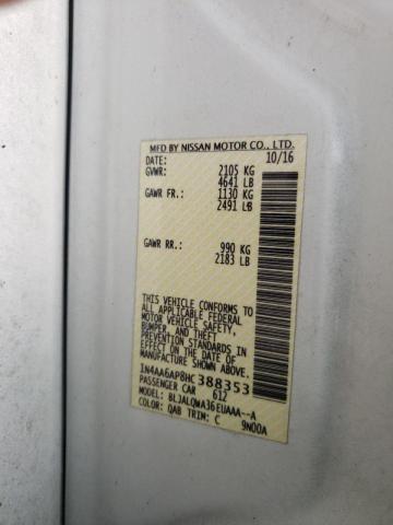 Photo 10 from auction – 2017 NISSAN MAXIMA 3.5 with VIN 1N4AA6AP8HC388353
