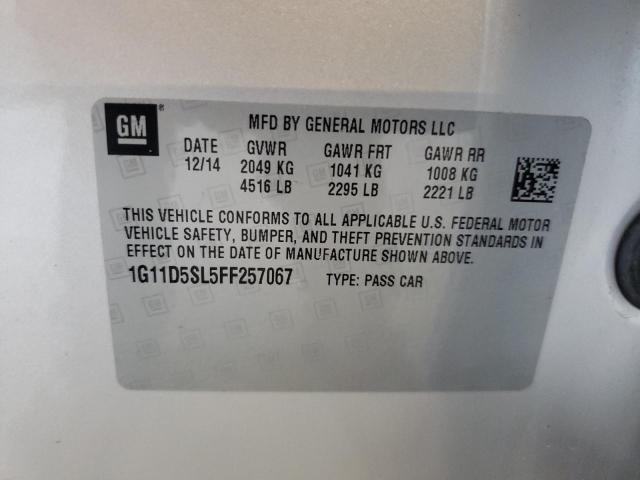 Photo 10 from auction – 2015 CHEVROLET MALIBU 2LT with VIN 1G11D5SL5FF257067