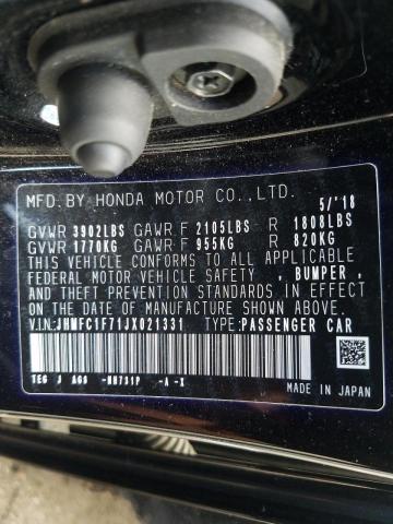 Photo 10 from auction – 2018 HONDA CIVIC EXL with VIN JHMFC1F71JX021331