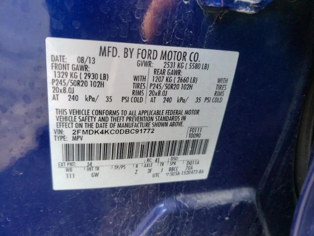 Photo 10 from auction – 2013 FORD EDGE LIMIT with VIN 2FMDK4KC0DBC91772