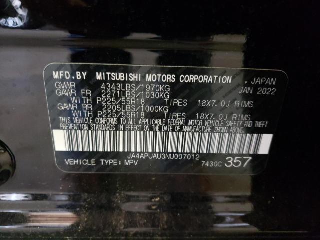 Photo 10 from auction – 2022 MITSUBISHI OUTLANDER with VIN JA4APUAU3NU007012