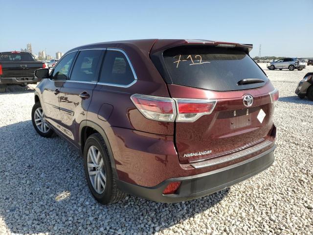 Photo 3 from auction – 2016 TOYOTA HIGHLANDER with VIN 5TDZKRFHXGS129826