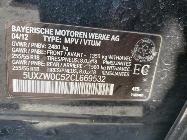 Photo 10 from auction – 2012 BMW X5 XDRIVE3 with VIN 5UXZW0C52CL669532