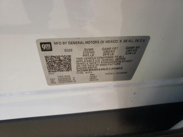 Photo 10 from auction – 2022 CHEVROLET BLAZER 2LT with VIN 3GNKBHR44NS139403