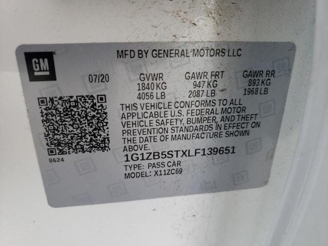 Photo 10 from auction – 2020 CHEVROLET MALIBU LS with VIN 1G1ZB5STXLF139651
