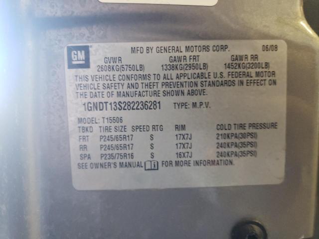 Photo 10 from auction – 2008 CHEVROLET TRAILBLAZE with VIN 1GNDT13S282236281