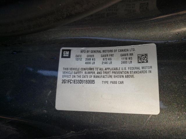 Photo 10 from auction – 2013 CHEVROLET CAMARO LT with VIN 2G1FC1E33D9180685