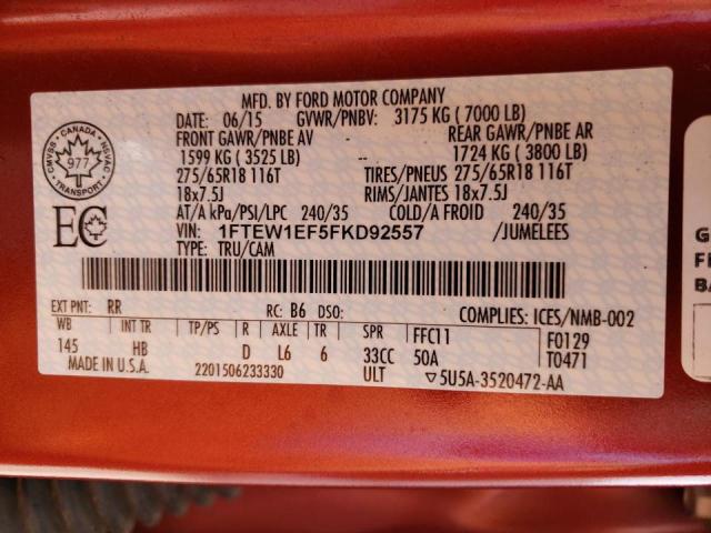 Photo 10 from auction – 2015 FORD F150 SUPER with VIN 1FTEW1EF5FKD92557