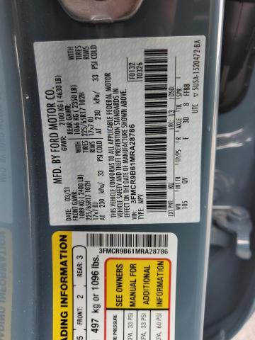 Photo 10 from auction – 2021 FORD BRONCO SPO with VIN 3FMCR9B61MRA28786