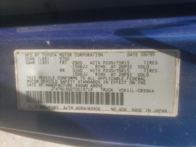 Photo 10 from auction – 1996 TOYOTA T100 with VIN JT4TN14D2T0015718