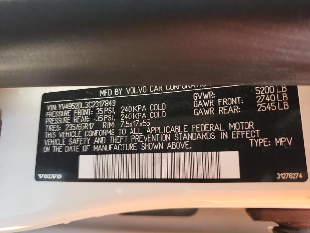 Photo 10 from auction – 2012 VOLVO XC60 3.2 with VIN YV4952DL3C2317849