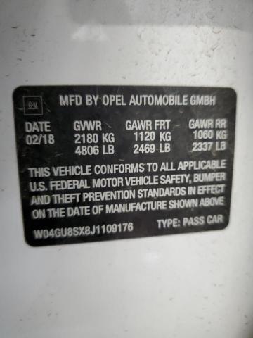 Photo 10 from auction – 2018 BUICK REGAL TOUR with VIN W04GU8SX8J1109176