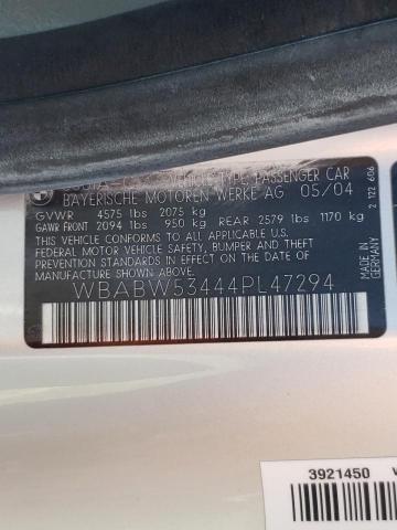 Photo 10 from auction – 2004 BMW 330 CI with VIN WBABW53444PL47294