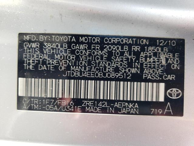 Photo 10 from auction – 2011 TOYOTA COROLLA BA with VIN JTDBU4EE0BJ089512