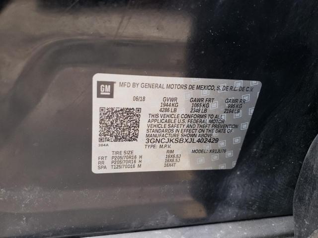 Photo 10 from auction – 2018 CHEVROLET TRAX LS with VIN 3GNCJKSBXJL402429