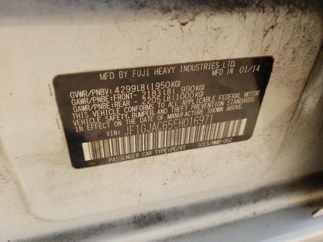 Photo 10 from auction – 2014 SUBARU IMPREZA PR with VIN JF1GJAC65EH016971
