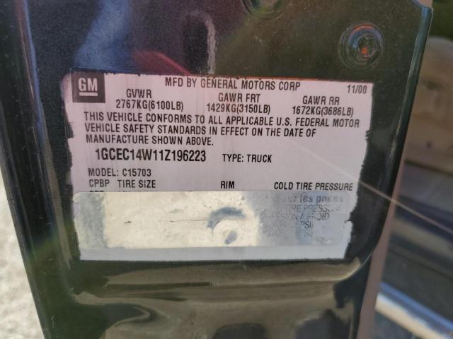 Photo 10 from auction – 2001 CHEVROLET SILVERADO with VIN 1GCEC14W11Z196223
