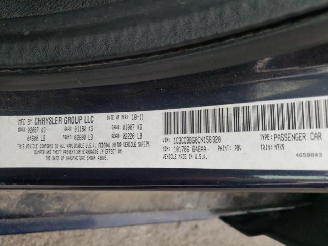 Photo 10 from auction – 2012 CHRYSLER 200 TOURIN with VIN 1C3CCBBG8CN158320