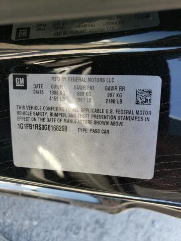 Photo 10 from auction – 2016 CHEVROLET CAMARO LT with VIN 1G1FB1RS0G0168268