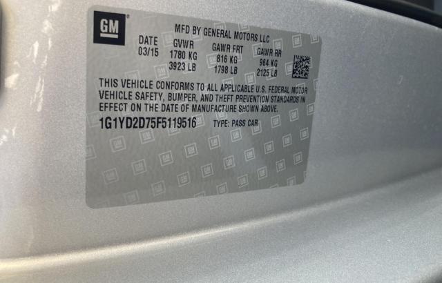 Photo 10 from auction – 2015 CHEVROLET CORVETTE S with VIN 1G1YD2D75F5119516