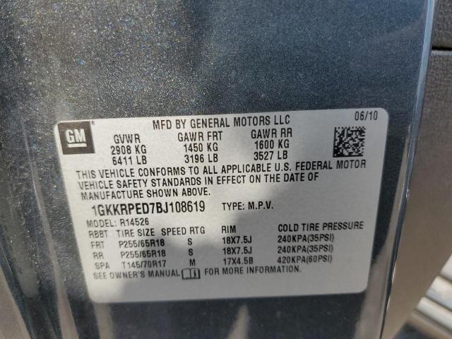 Photo 10 from auction – 2011 GMC ACADIA SLE with VIN 1GKKRPED7BJ108619