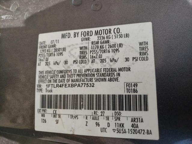 Photo 10 from auction – 2011 FORD RANGER SUP with VIN 1FTLR4FEXBPA77532