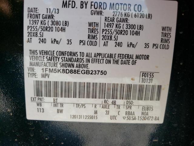 Foto 10 de la subasta – 2014 FORD EXPLORER X con VIN 1FM5K8D88EGB23750
