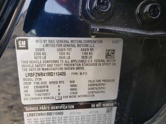 Photo 10 from auction – 2021 BUICK ENVISION E with VIN LRBFZNR41MD110409